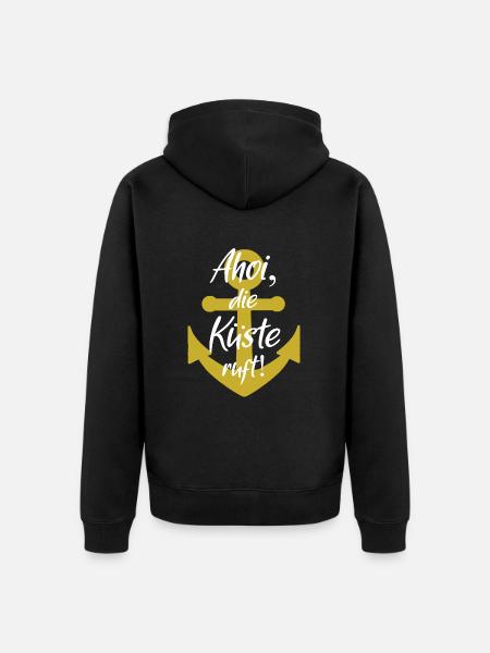 Ahoi die Küste ruft - Anker - Ekologisk premiumluvjack unisex - svart