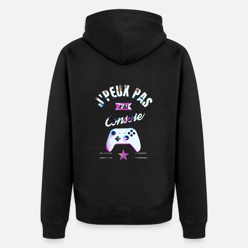 Teeshirt J'Peux Pas J'Ai Console - Veste à capuche bio Premium Unisexe - noir