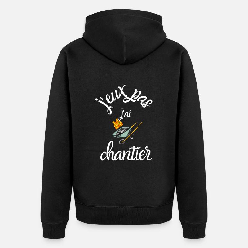 J Peux Pas j ai chantier - Veste à capuche bio Premium Unisexe - noir
