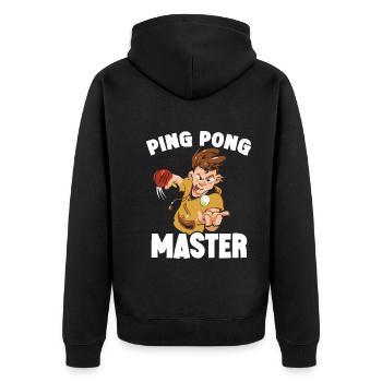 Table Tennis Ping-pong Outfit Table Tennis Player - Unisex Premium Organic Zip Hoodie - black - Back - Nico (187cm)