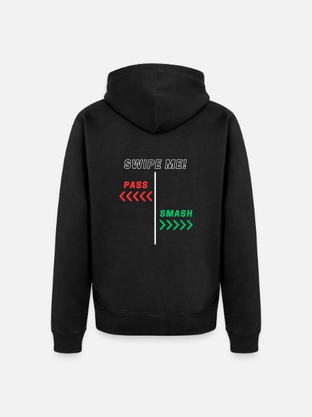 Swipe me! - Unisex Premium Organic Zip Hoodie - black