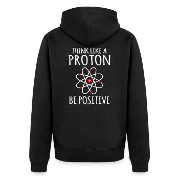Positif penser confiant atome physique physicien - Veste à capuche bio Premium Unisexe - noir - Dos - Nico (187cm)