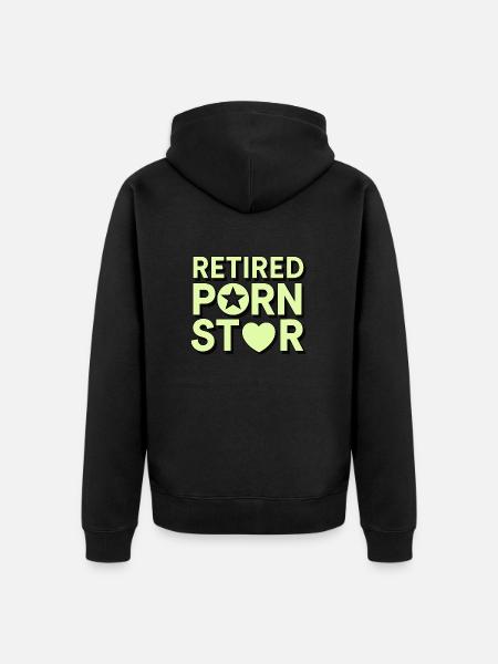 Retired Porn Star - Unisex Premium Organic Zip Hoodie - black