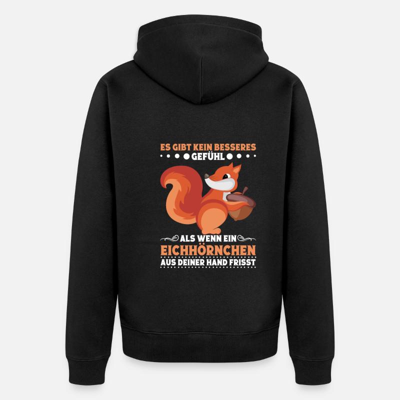 Eichhörnchen Haus Murmeltier Streifenhörnchen - Unisex Premium Bio Zip Hoodie - Schwarz