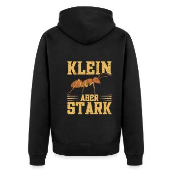 Waldameisen Ameisenkolonie Ameise Terrarium - Unisex Premium Bio Zip Hoodie - Schwarz - Hinten - Nico (187cm)