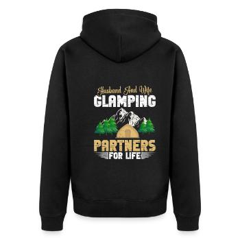 Glamper Holiday Camping Essentials Tente Glamping - Veste à capuche bio Premium Unisexe - noir - Dos - Nico (187cm)