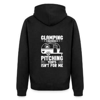 Glamper Vacances en camping en plein air Glamping - Veste à capuche bio Premium Unisexe - noir - Dos - Nico (187cm)