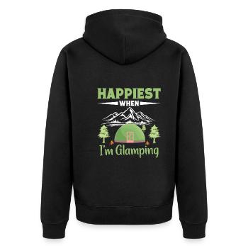 Équipement de camping et de randonnée Glamping Glamper - Veste à capuche bio Premium Unisexe - noir - Dos - Nico (187cm)