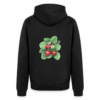 Fraises - Veste à capuche bio Premium Unisexe - noir - Dos - Nico (187cm)