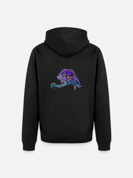 Chameleon - Unisex Premium Organic Zip Hoodie - black