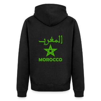 Maroc - Veste à capuche bio Premium Unisexe - noir - Dos - Nico (187cm)