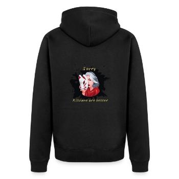 Kitsune sont les meilleurs - Veste à capuche bio Premium Unisexe - noir - Dos - Nico (187cm)