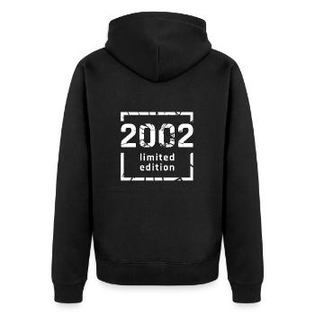 2002 édition limitée 21e anniversaire - Veste à capuche bio Premium Unisexe - noir - Dos - Nico (187cm)