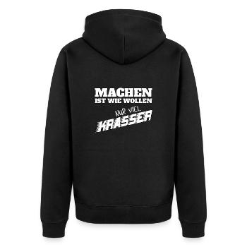 Faire est comme vouloir, mais en plus flagrant - Veste à capuche bio Premium Unisexe - noir - Dos - Nico (187cm)