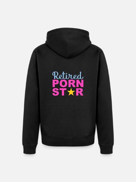 Retired Porn Star - Unisex Premium Bio Zip Hoodie - Schwarz