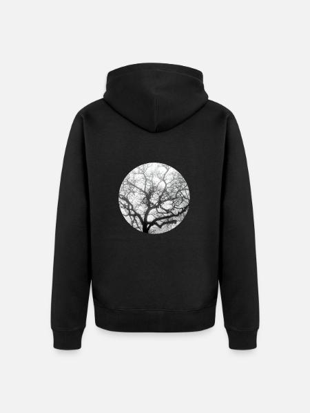 Fractal nature - Unisex Premium Organic Zip Hoodie - black