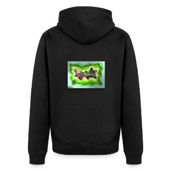 Pays des merveilles - Veste à capuche bio Premium Unisexe - noir - Dos - Nico (187cm)