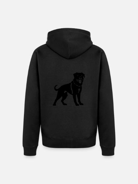 Rottweiler dog - Unisex Premium Organic Zip Hoodie - black