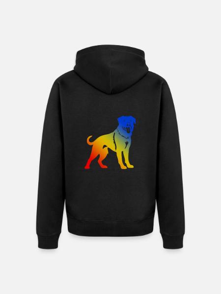 Rottweiler dog - Unisex Premium Organic Zip Hoodie - black