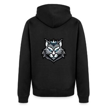 Couronne de tête de chat - Veste à capuche bio Premium Unisexe - noir - Dos - Nico (187cm)