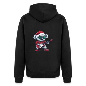 Guitare Rocker de Noël Koala - Veste à capuche bio Premium Unisexe - noir - Dos - Nico (187cm)