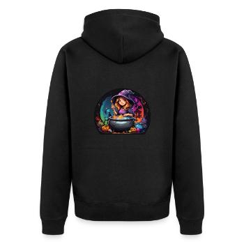 Apprentice Witch - Unisex Premium Organic Zip Hoodie - black - Back - Nico (187cm)
