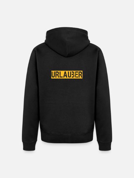 VACATIONER - Unisex Premium Organic Zip Hoodie - black