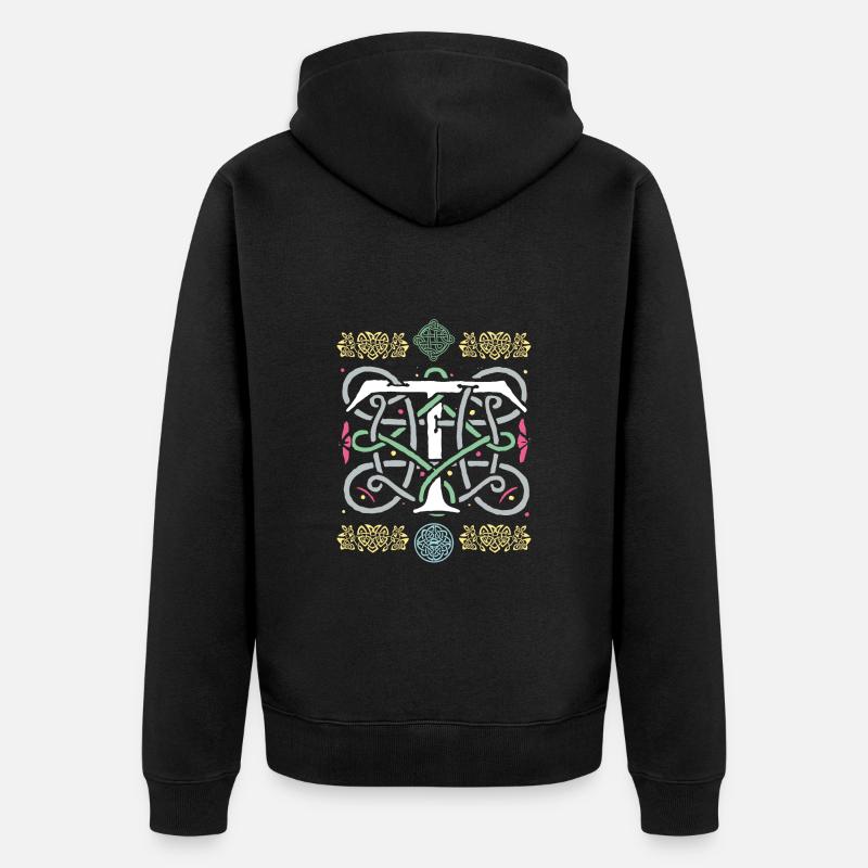 T - Unisex Premium Bio Zip Hoodie - Schwarz