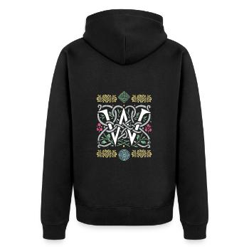 W - Veste à capuche bio Premium Unisexe - noir - Dos - Nico (187cm)