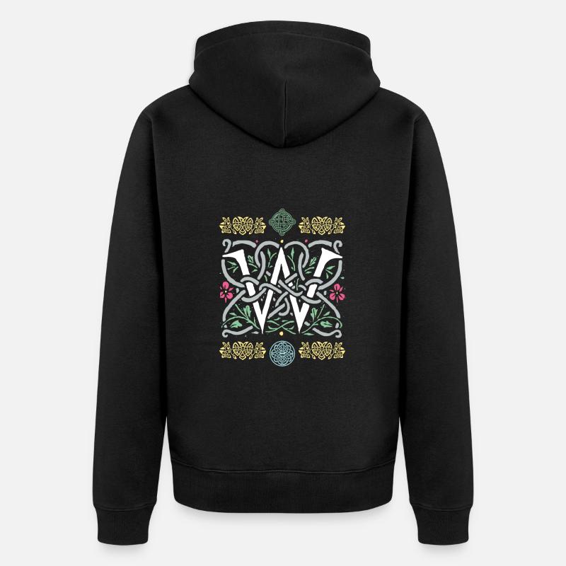 W - Unisex Premium Bio Zip Hoodie - Schwarz
