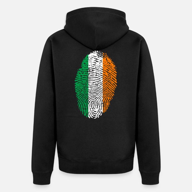IRLANDE / IRLANDE - Veste à capuche bio Premium Unisexe - noir