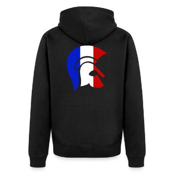 Guerrier Français - Veste à capuche bio Premium Unisexe - noir - Dos - Nico (187cm)