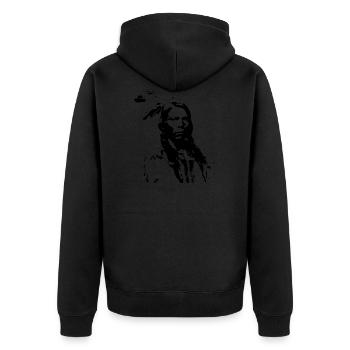 chef indien - Veste à capuche bio Premium Unisexe - noir - Dos - Nico (187cm)