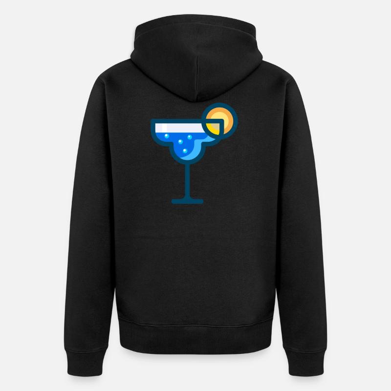martini Cocktail bartender barkeeper bar - Unisex Premium Bio Zip Hoodie - Schwarz