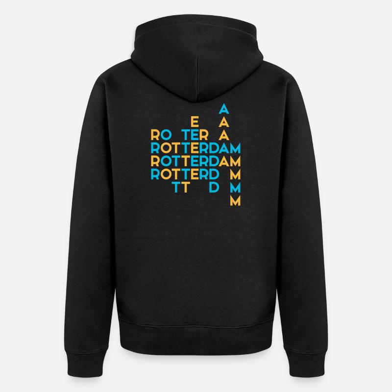 Rotterdam - Pays-Bas - Pays-Bas - Randstad - Veste à capuche bio Premium Unisexe - noir