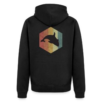 Orca - Veste à capuche bio Premium Unisexe - noir - Dos - Nico (187cm)