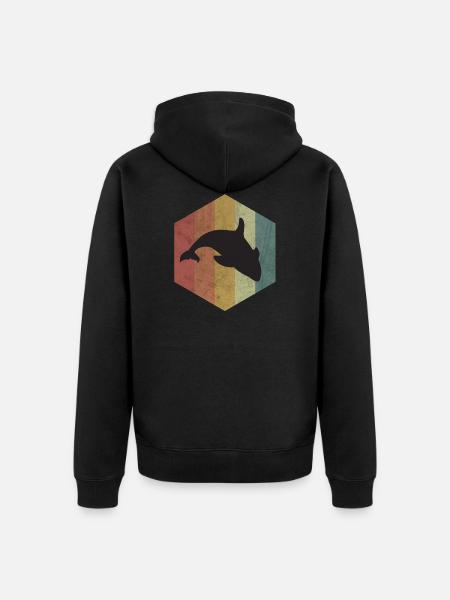 Orca - Unisex Premium Bio Zip Hoodie - Schwarz