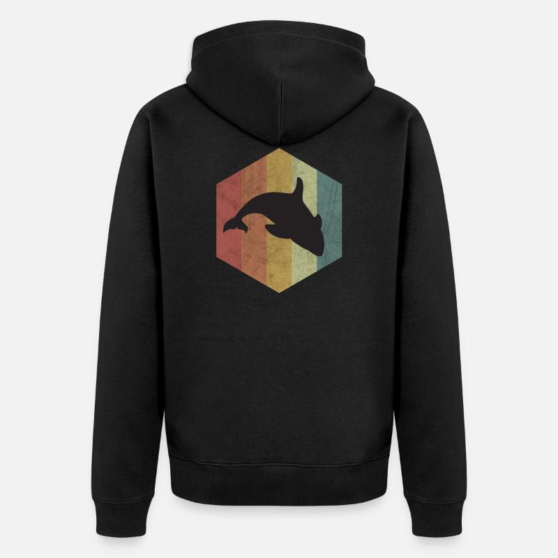 Orca - Veste à capuche bio Premium Unisexe - noir