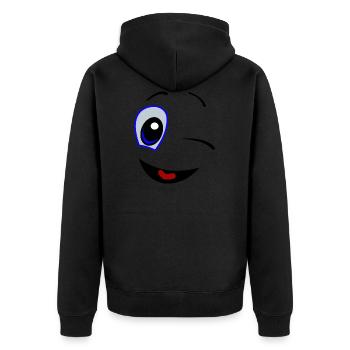 Smiley - Veste à capuche bio Premium Unisexe - noir - Dos - Nico (187cm)
