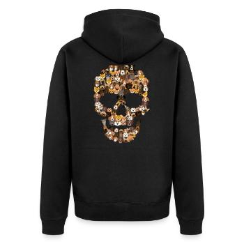 Chiens de crâne - Veste à capuche bio Premium Unisexe - noir - Dos - Nico (187cm)