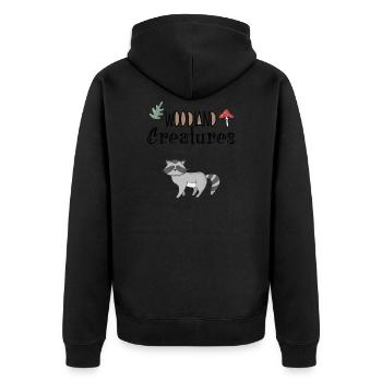 raton laveur nature patrie forêt animal - Veste à capuche bio Premium Unisexe - noir - Dos - Nico (187cm)