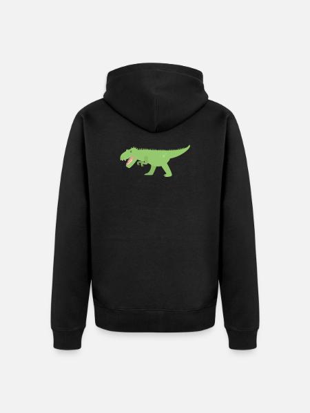 Dinosaurier - Unisex Premium Bio Zip Hoodie - Schwarz