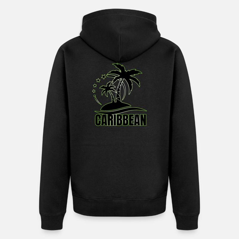CARAÏBES - Veste à capuche bio Premium Unisexe - noir
