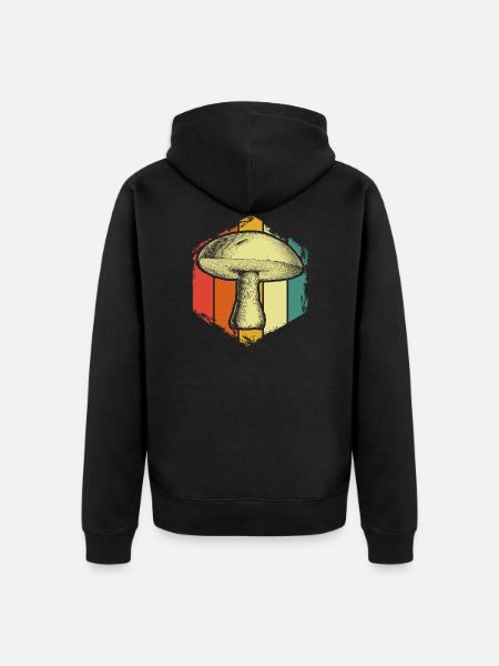 Champignons - Veste à capuche bio Premium Unisexe - noir