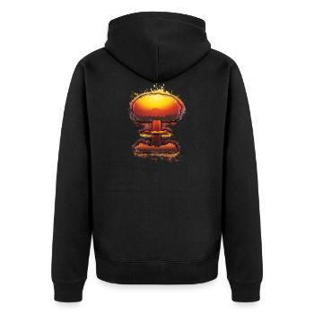 Explosion de bombe lumineux - Veste à capuche bio Premium Unisexe - noir - Dos - Nico (187cm)