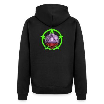 Dice RPG Game Role Playing 666 avec Pentagram - Veste à capuche bio Premium Unisexe - noir - Dos - Nico (187cm)