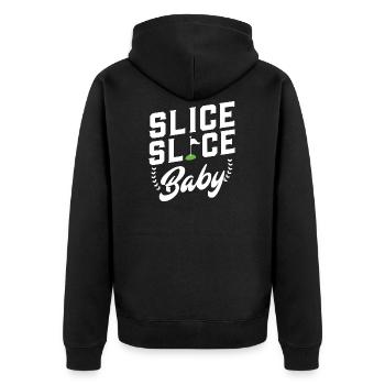 Tranche tranche bébé - Veste à capuche bio Premium Unisexe - noir - Dos - Nico (187cm)