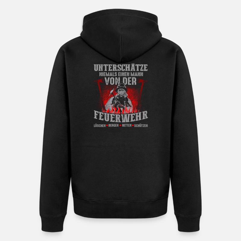 Pompiers - Veste à capuche bio Premium Unisexe - noir