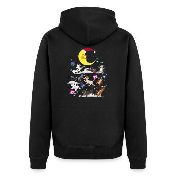 Christmas Cats Dogs Cadeaux De Noël - Veste à capuche bio Premium Unisexe - noir - Dos - Nico (187cm)