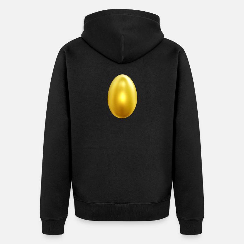 Oeuf d'or doré - Veste à capuche bio Premium Unisexe - noir